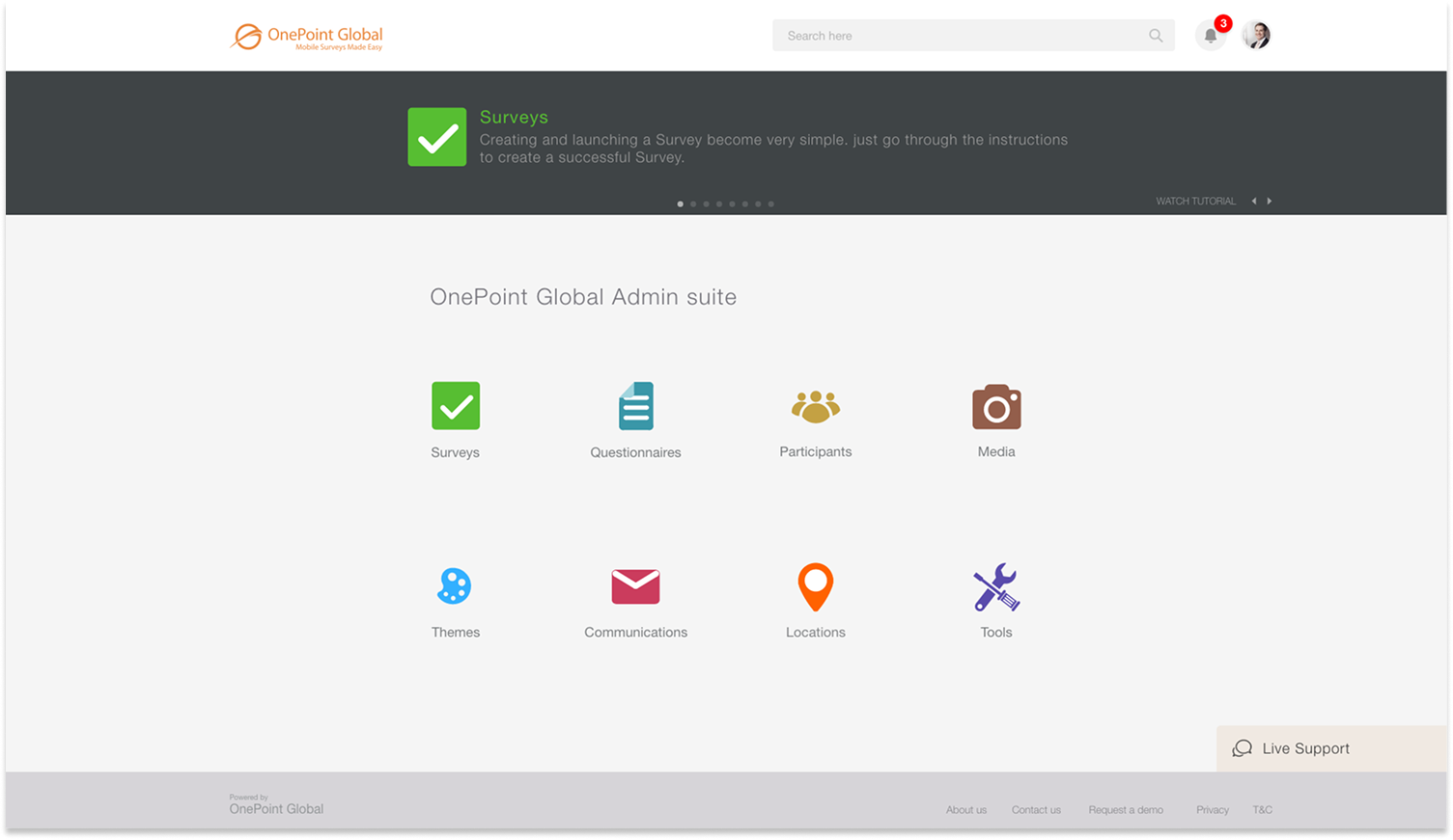 Visual Designs screen