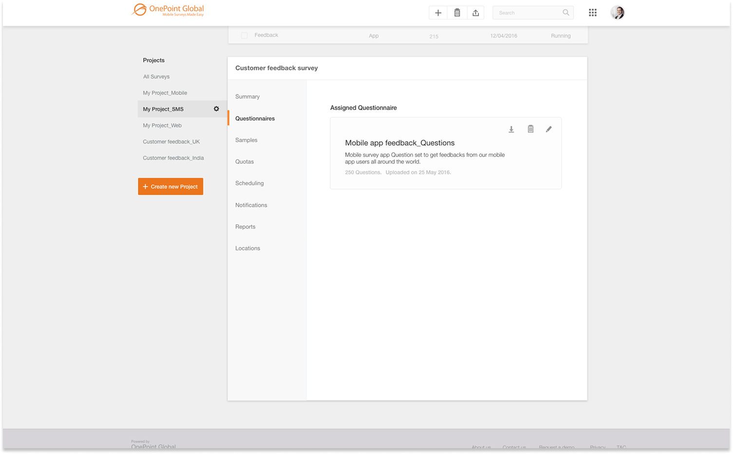 Visual Designs screen