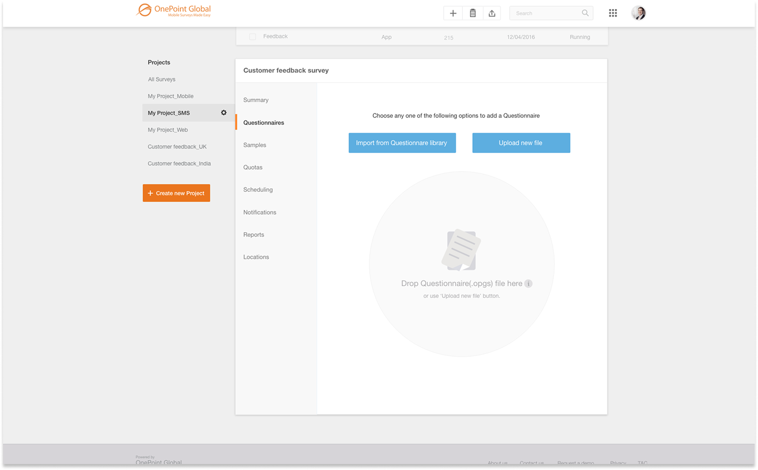 Visual Designs screen