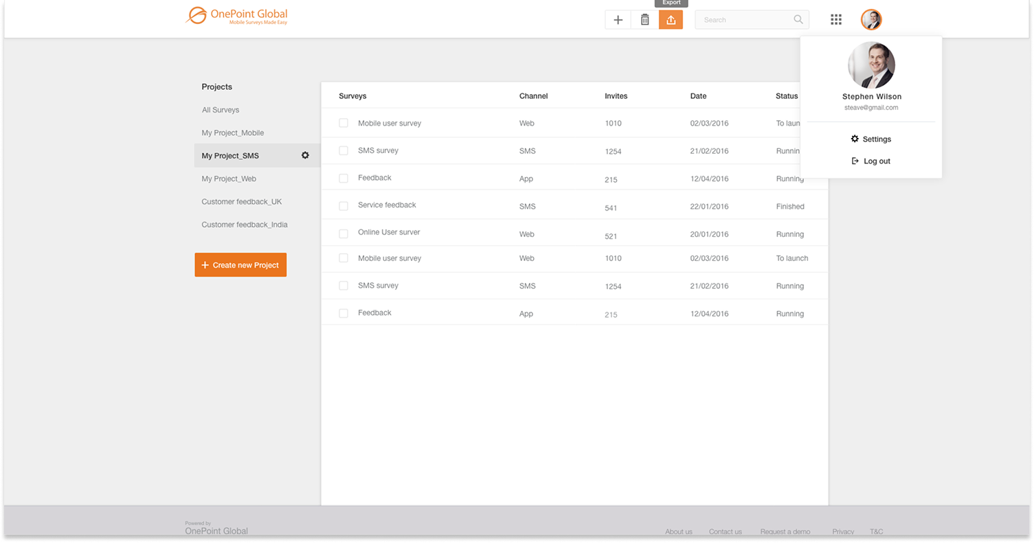 Visual Designs screen
