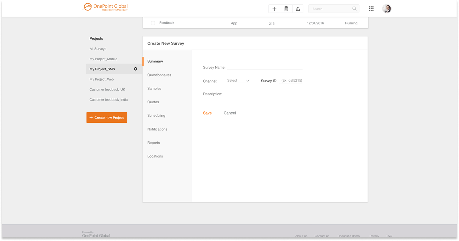 Visual Designs screen