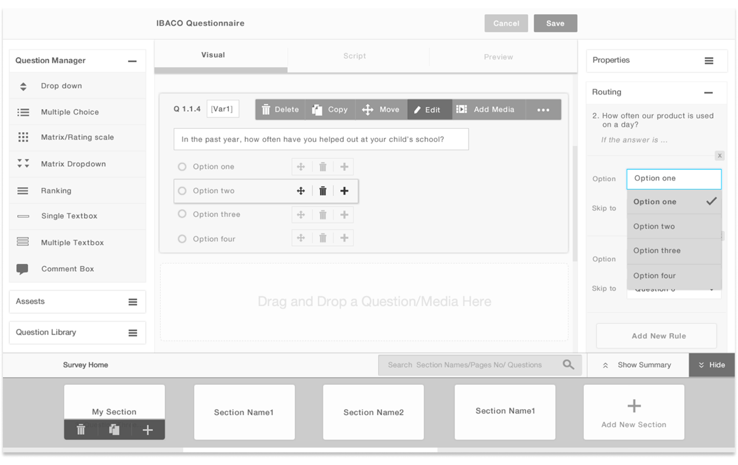 Wireframes screen